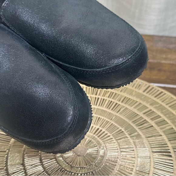 Sorel Go - Errand Run Women's Slippers Size 6 Black Leather & Faux Fur EUC - Picture 9 of 9